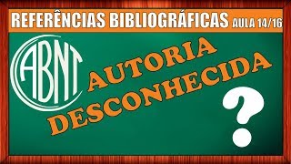 REFERÊNCIAS BIBLIOGRÁFICAS  Autoria desconhecida  ABNT  Video 1416  60232002 – NBR 60232018 [upl. by Yelwah595]