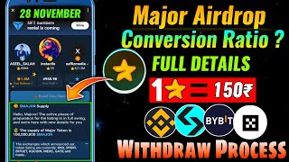 Major Withdrawal Process  Major Token Conversion Ratio   Major Final Listing Price [upl. by Aleras]