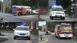 TRIPLE TURNOUT Hampshire amp Isle of Wight Fire Rescue Service Southsea responding to a MP5 Fire [upl. by Lalise]