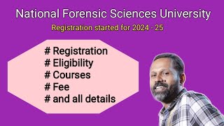 National Forensic Sciences University Registration details 202425 [upl. by Ruthy541]