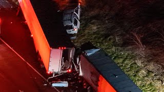 Double Fatal Crash Closes I78 for Hours Upper Saucon Pennsylvania  12924 [upl. by Jaqitsch303]