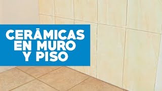 ¿Cómo instalar cerámicas en muro y piso [upl. by Vinnie652]