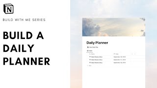 How to build Daily Planner in Notion   free template [upl. by Rivera458]