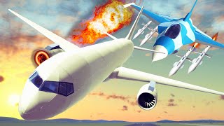 Airplane Crashes amp Shootdowns Survivable Midair Collisions 1  Besiege [upl. by Naes309]