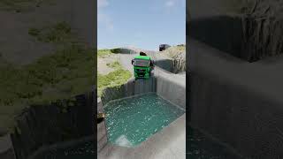 Truck vs Giant Water Pit 36 [upl. by Morvin887]