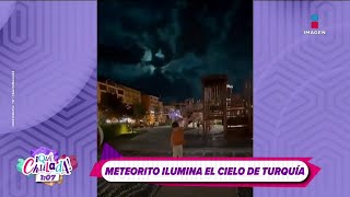 Meteorito ilumina el cielo de Turquía  ¡Qué Chulada [upl. by Oigile758]