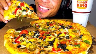 DOMINOS CHEESIEST PIZZA ASMR  EATING SHOW MOUTH SOUNDS NO TALKING MUKBAN BIG BITES [upl. by Aicilanna74]