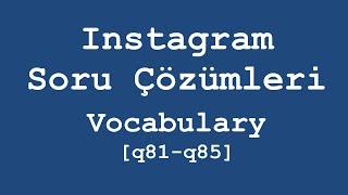 YDSYÖKDİL Kelime Soru Çözümleri  17 q81q85 [upl. by Luana]