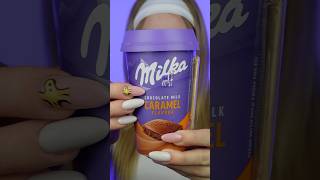 🍫 MILKA MLEKO CZEKOLADOWOKARMELOWE milka szybkiteścik karmel pattje napój czekolada test [upl. by Oberheim698]