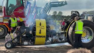 Tractor pulling quotHERBIEquot  R2800 Double Wasp 18cylinder radial engine  StartUp and Pull 4K [upl. by Alesram]