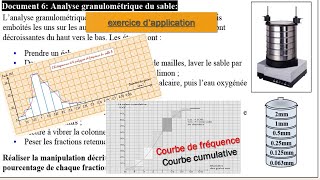 étude granulométrique des sédiments Exercice dapplication  partie 2 1bac [upl. by Iong425]