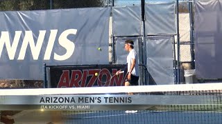 Arizona Mens Tennis beats Miami in ITA Kickoff [upl. by Eveiveneg]