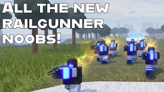 All NEW Railgunner Noobs Noob Army Tycoon [upl. by Meean]