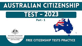 Australian Citizenship Test 2022  Practice Test Questions Part  1 [upl. by Litnahc]