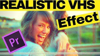 How to add realistic VHS effect to your video in Premiere pro cc 2017 tutorial [upl. by Naliorf]