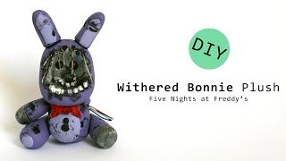 Five Nights at Freddys 2 Withered Bonnie Plush Polymer Clay Tutorial [upl. by Romeu843]