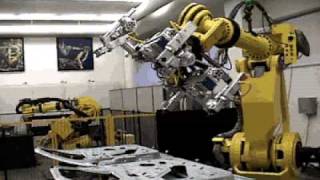 All Electric End Effector from Destaco on Fanuc Robot [upl. by Eatnad]