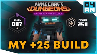 MY MAX LEVEL BUILD  EZ MODE Apocalypse 25 amp Ancient Hunts in Minecraft Dungeons [upl. by Ecenaj]