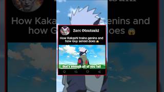 How Kakashi trains genins and how Guy sensei does 😱 shorts naruto narutoshippuden kakashi guy [upl. by Aihsercal]