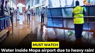 Water inside Mopa airport due to heavy raingoa goanews flooded waterlogging [upl. by Soloman]