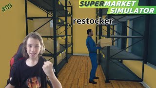 Jembauche un restocker et développe le stockage Supermarket simulator 09 [upl. by Custer]