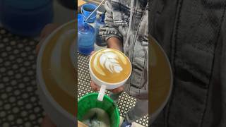 Beginner tulip latteart😱🌷coffeeart coffee barista tulip espresso latteart latte reels shots [upl. by Assirual853]