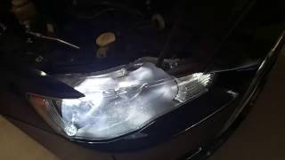 Ralliart Lancer Sportsback 2009 LED headlight install [upl. by Zelde]