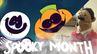 Spooky Month Episode 1  Its Spooky Month Reaction Puppet Reaction [upl. by Atnahc]