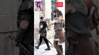 Ragnar Lothbrok and Rollo in traditional warrior costumes street style vikings fyp fypシ゚viral [upl. by Gavin]