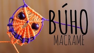 Búho de macrame » 🦉 tutorial  como hacer búho de hilo  diy ● Earrings 12 [upl. by Oiracam]