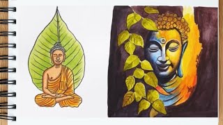 How to draw God  Easy Arts  Simple Drawing  Basic Arts  Perfect Drowning  Gautam Bhudha  God [upl. by Lindon271]