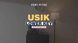 Feby Putri  Usik Karaoke LOWER KEY [upl. by Notkcorb]