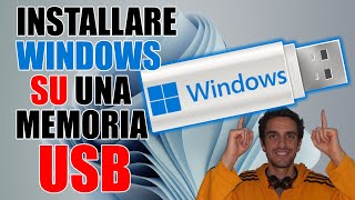 COME INSTALLARE WINDOWS 11 O WINDOWS 10 SU CHIAVETTA USB DISCO O MEMORIA SSD ESTERNA [upl. by Epuladaug]