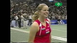 Serena Williams v Kim Clijsters  2002 WTA Finals Final Highlights [upl. by Auqkinahs]