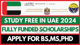 Fully Funded Scholarships in UAE 20242025  List of Top Scholarship in UAE Bachelors Masters Phd [upl. by Kcirdec]