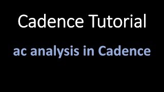 ac analysis in cadence [upl. by Redna955]