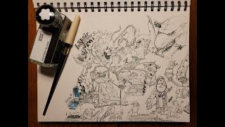 INKTOBER 2023 Retrospective Sketchbook Tour [upl. by Thema]