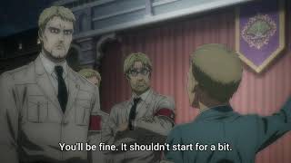 Eren reveals himself to Reiner  Attack on Titan Season 4 episode 4 [upl. by Dorran]