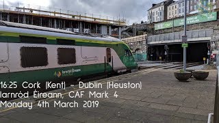 Cork to Dublin by Train Journey Aboard Iarnród Éireann CAF Mark 4 [upl. by Aneloj]