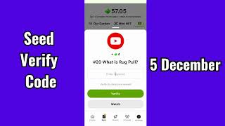 SEED Verify Code  20 HOW TO SPOT A RUG PULL  SEEDS New Video Code Seed Code Seed Video Code [upl. by Anuat]