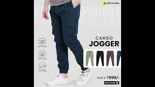 Effortlessly Cool Endlessly Comfortable Cargo Joggers  Men Joggers  Beyoung [upl. by Anos217]