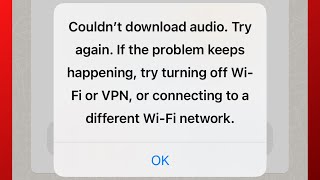 Cant Download Audio Try Again on WhatsApp iPhone  WhatsApp Audio Not Downloading iPhone  2024 [upl. by Crifasi]