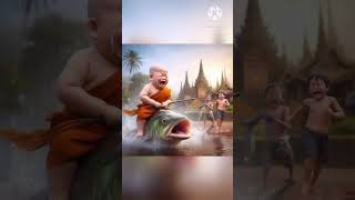 Little monk babycutetrendingyoutube [upl. by Aitetel858]