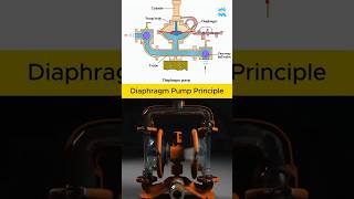 Diaphragm Pump Principle 🧭♨️ shorts pump machine design [upl. by Annyahs]