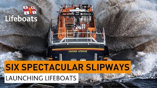 Six Spectacular Slipways  Launching Lifeboats at the RNLI [upl. by Reger]