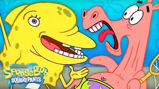 SpongeBob Characters Acting Like ANIMALS For 80 Minutes Straight  SpongeBobOfficial [upl. by Ytirev]