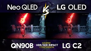 LG C2 vs Samsung QN90B  OLED vs Neo QLED Mini LED 4K TV Gaming Comparison [upl. by Shawna]