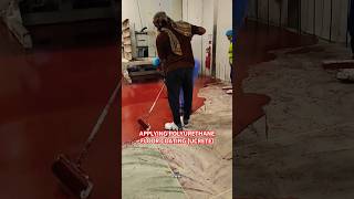 How to Apply Ucrete Polyurethane Floor Coating foryou video trending viral subscribe reels [upl. by Wyn]