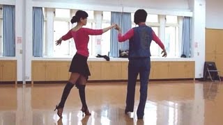 2013蔡秀慧老師國標舞拉丁班教學示範Rumba  Continuous Alemana Turns [upl. by Norina]