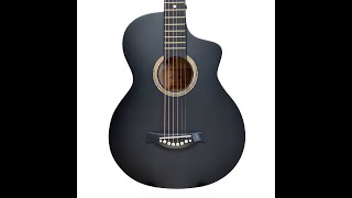 Aiersi Brand 2022 New Design 38 Inch Small Size Black Acoustic Guitar [upl. by Letisha]